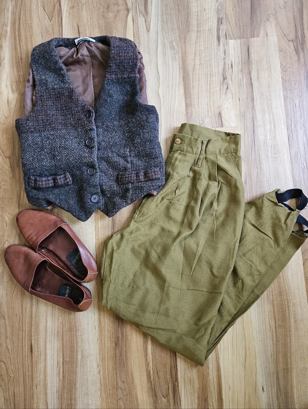 Vintage Charles Klein Wool Button-Down Vest